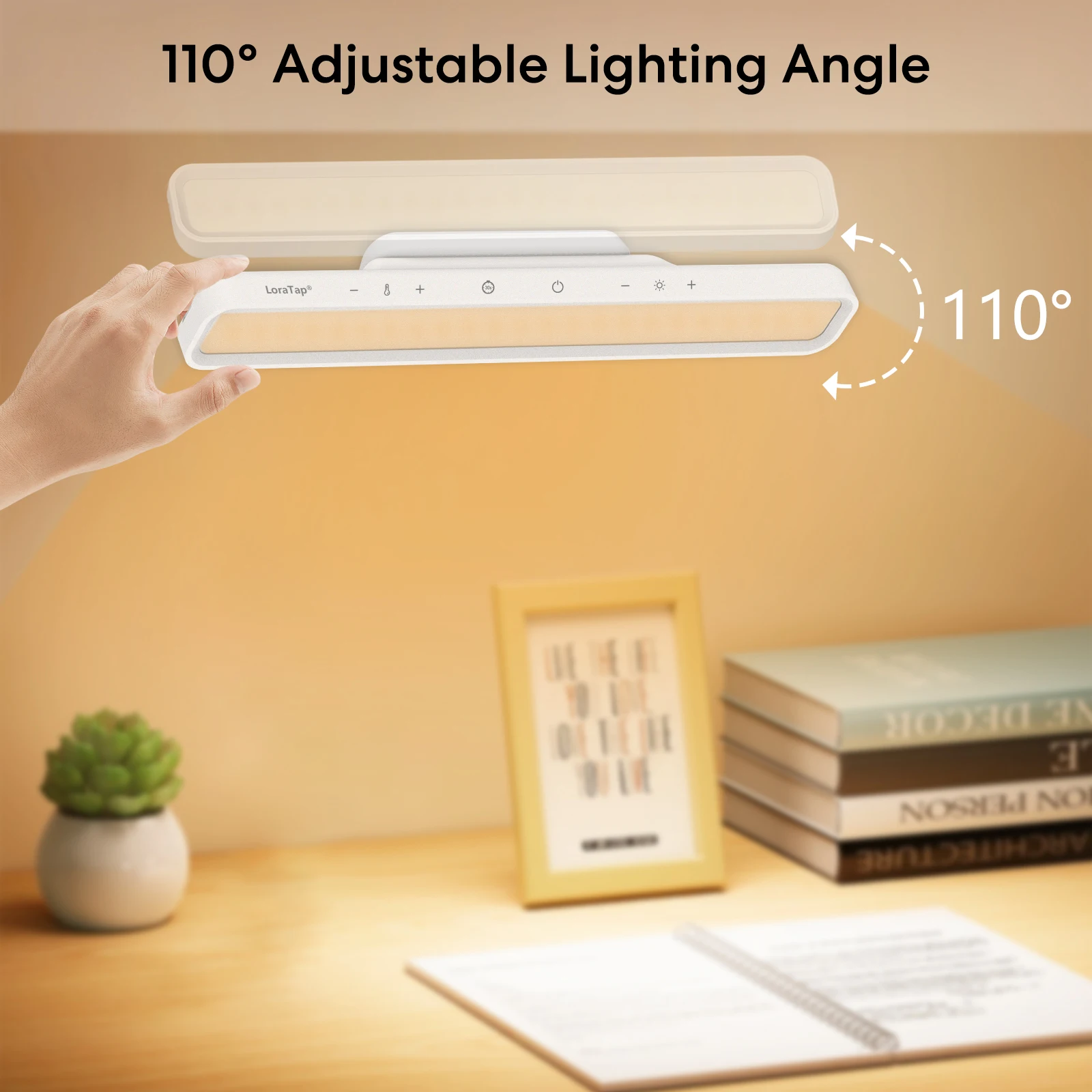 RiooCubee LED كتاب ضوء لاسلكي 3 ألوان عكس الضوء USB قابلة للشحن مصباح القراءة للكتب في السرير كليب على ضوء الليل #5