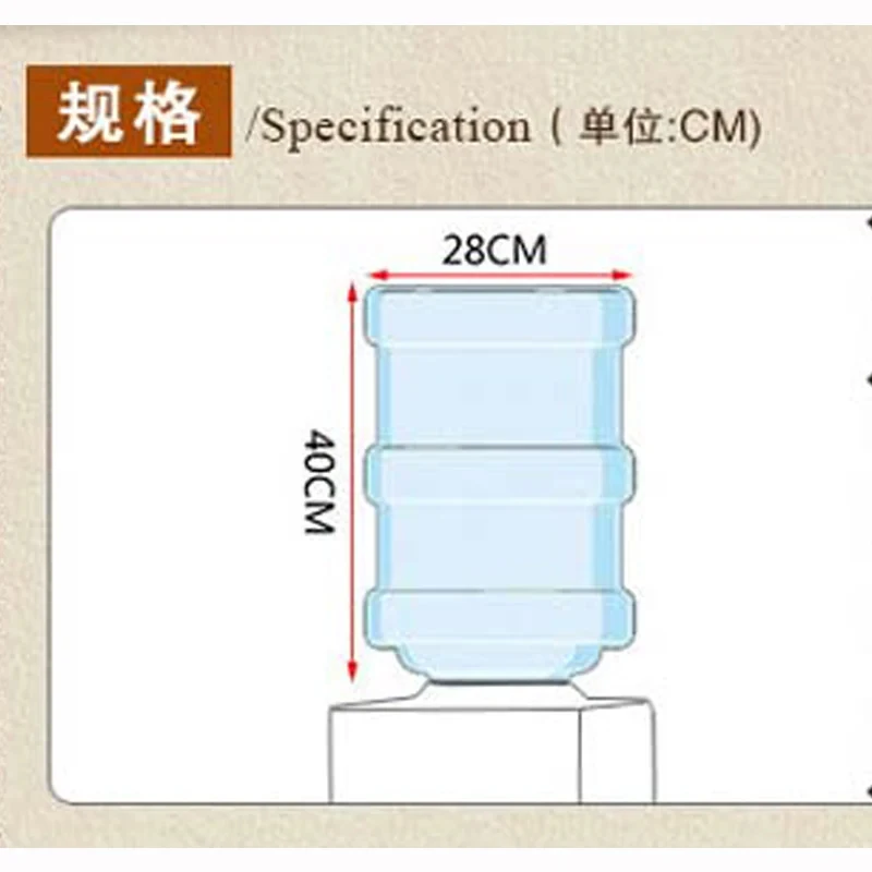 Water Bottle Cover, Gallon Case Dispenser Barrel Canister, Bucket Dust Protector Coolers, Printed Temperature Pressure Beverage