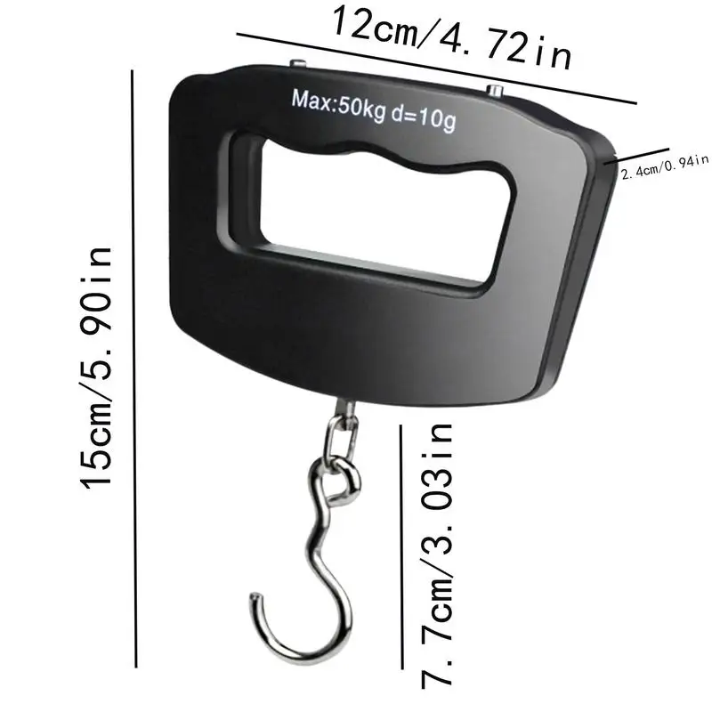 เครื่องชั่งน้ําหนักสําหรับกระเป๋าเดินทาง 110lb/50kg เครื่องชั่งน้ําหนักกระเป๋าเดินทางแบบพกพา เครื่องชั่งน้ําหนักกระเป๋าเดินทาง แบตเตอรี่ขับเคลื่อนการเดินทาง