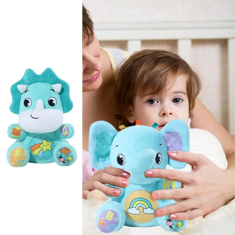 Sleep Soother For Kids Music Sleep Companion Portable Bedtime Soother Interactive Plush Companion Soft Animal Doll For Kids