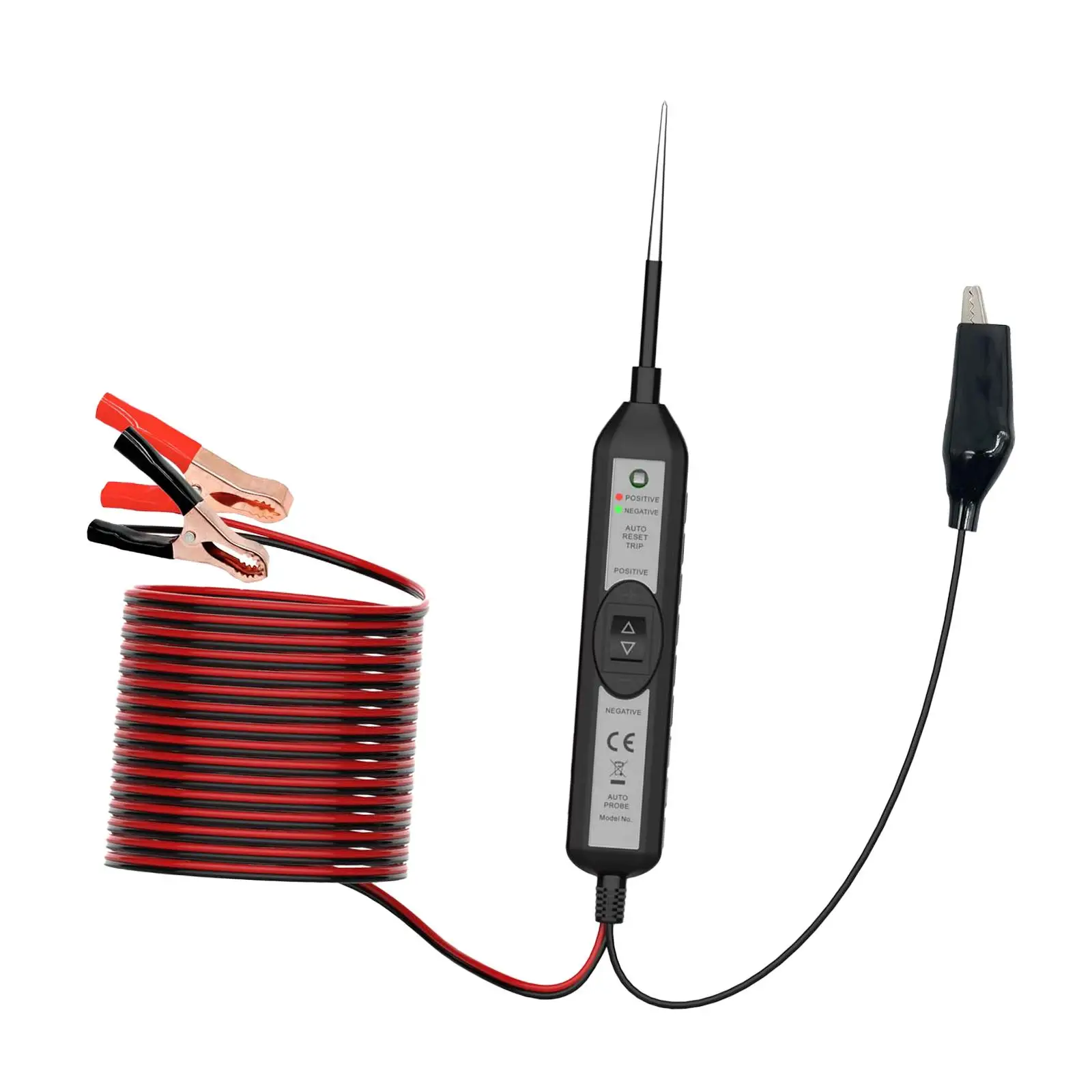 Power Circuit Probe Tester 6V-24V DC Cable Length 16ft Electrical Test Tool Circuit Detector Automotive Electric Circuit Tester