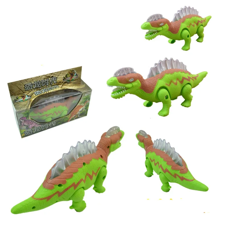 Electric Walking Dinosaur Toys Glowing Jurassic Dinosaurs with Sound Animals Model  for Kids Boys Children Interactive