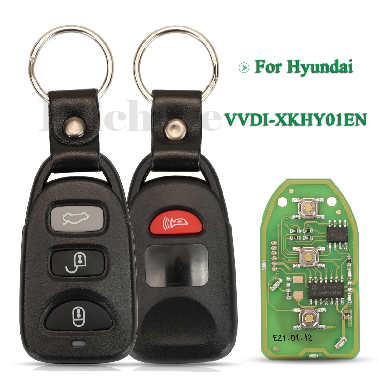 jingyuqin 3+1 Buttons Xhorse XKHY01EN VVDI Key Tool For Hyundai Wire Universal Remote Key English Version Working