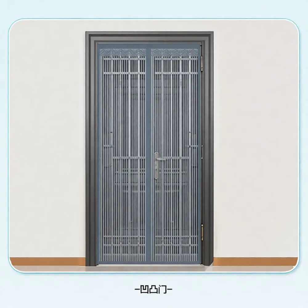 Reinforced Magnetic Screen Door Curtain High Density Mesh Netting Anti Fly Barrier Easy Assembly For Bedroom Doorway