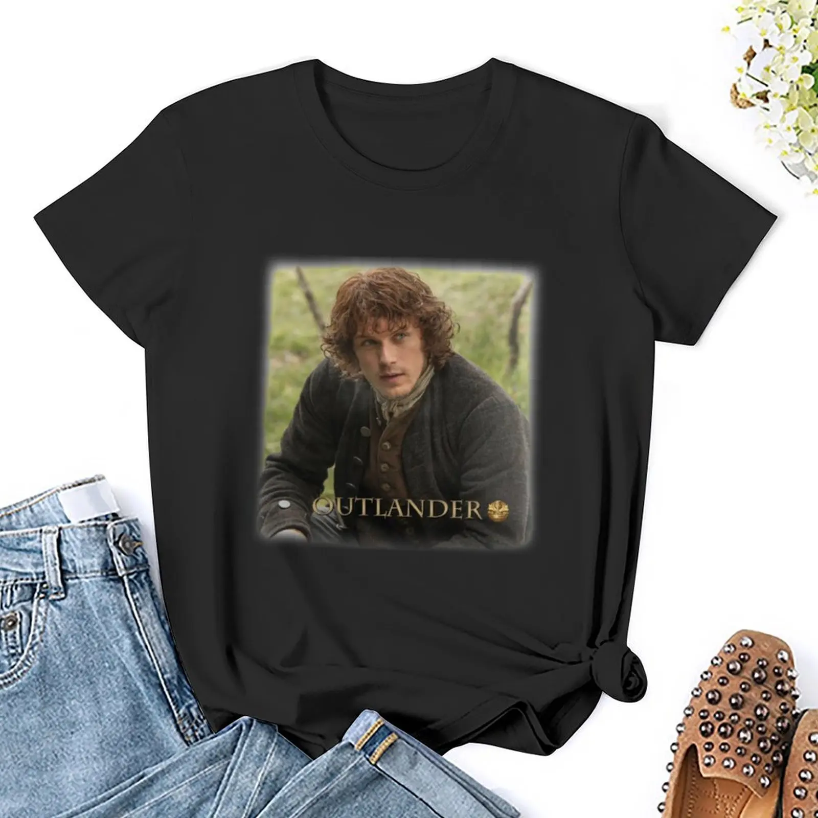 Jamie Fraser Outlander T-Shirt summer top cute tops hippie clothes woman t shirt
