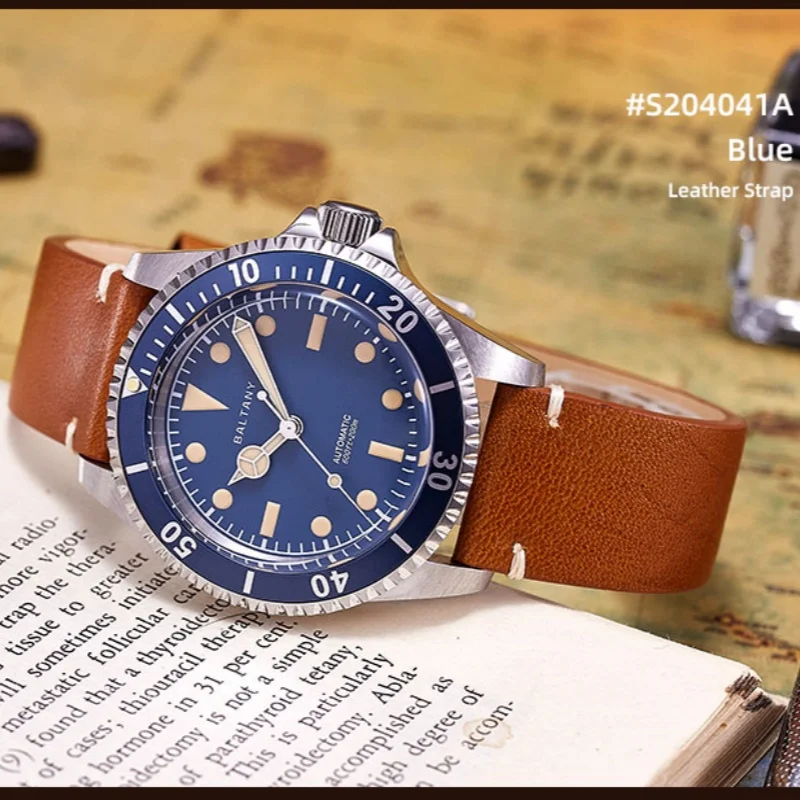 Baltany новые деловые роскошные мужские автоматические механические часы 39 мм, классические светящиеся сапфировые водонепроницаемые часы из нержавеющей стали