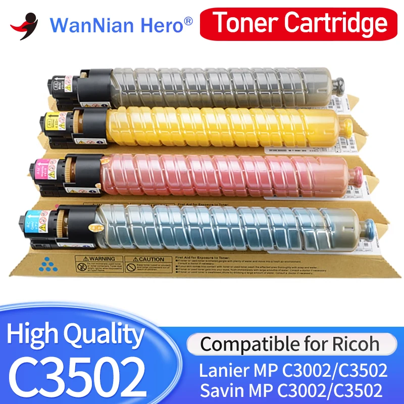 

Цветной тонер для копировального принтера MP C3502, совместимый с Ricoh MP C3002 C3502, цветной тонер для картриджа MP C3002/C3502