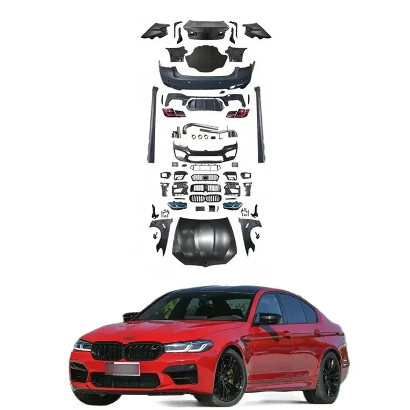 

for s 5 Series 2010-2017 M5 G30 style body kit - 1:1 peect M5 replica trunk lid, rear wheel arch, rearview mirror