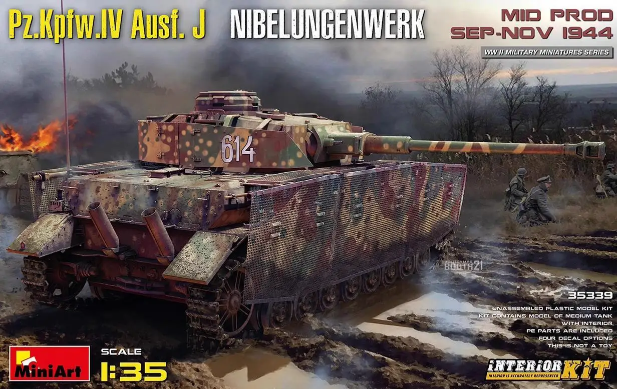 MINIART 35339 1/35 Scale Pz.Kpfw.Iv Ausf.J Nibelungenwerk.Mid Prod.Sep-Nov 1944