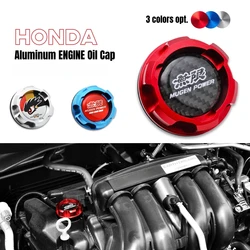 Aluminum ENGINE Oil Cap For Honda Acura Accord Civic CR-Z Delsol Element Orelude s2000 RSX TSX Fit car accessories Mugen Power