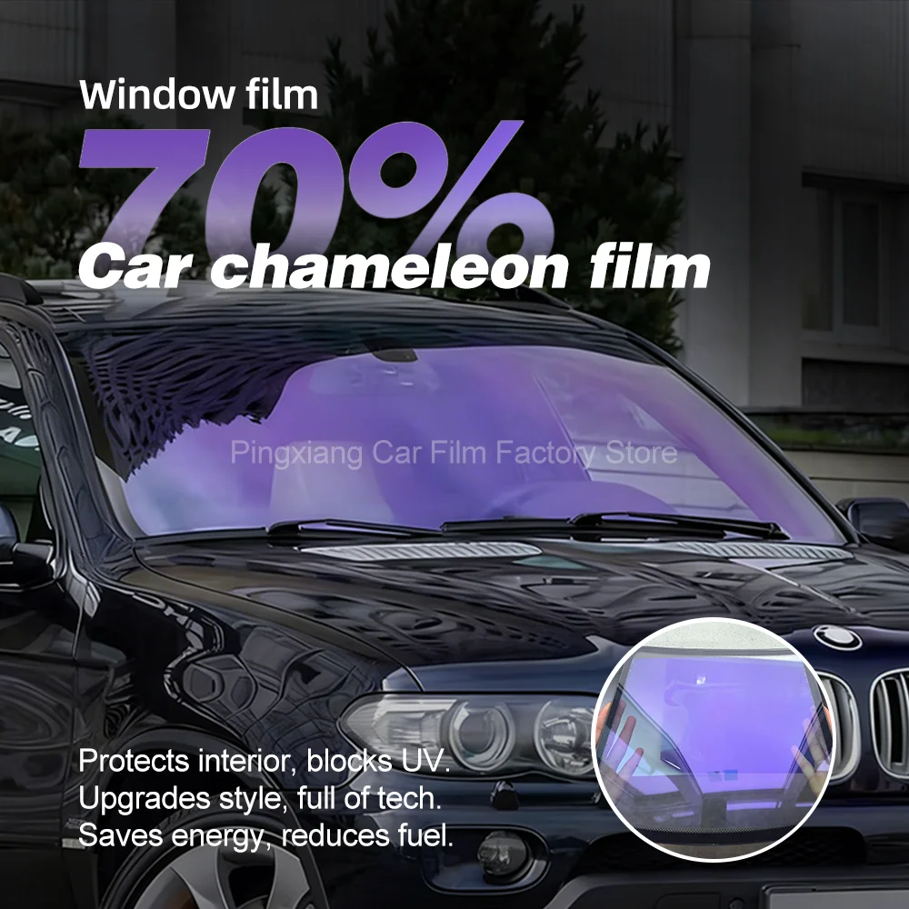 

Width 100cm 70% High Quality Purple Chameleon Tint Car Front Window Film Windshield Solar Colored Chameleon Film