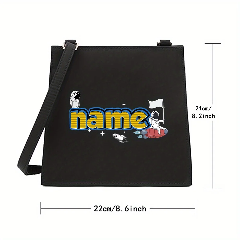 Personalized Customization Name Women's Fashionable Crossbody Bag Shoulder Bag Commuting Storage Bag Cartoon Pattern