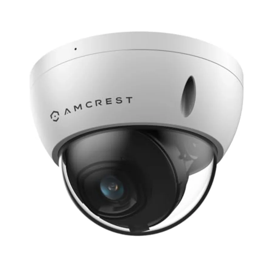 

Outdoor security PoE IP camera with UltraHD 4K 8MP resolution, white housing, aluminum alloy body, 98ft night vision, IP67 weat