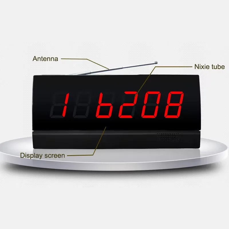 Restaurant Attendant Paging System Bar Voice Number Calling Device 100m Wireless Distance