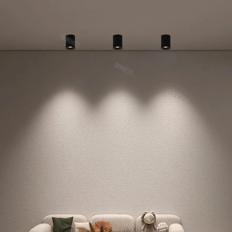 Led Downligh Surface Mounted Ceiling Lamp Adjustable Angle Foldable Spot Light Soft White Black Down Lamp 110V 220V Lighting