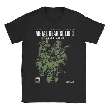 Herren-T-Shirt, Metal Gear Solid 3-Schlange, tolle T-Shirts aus reiner Baumwolle, kurzärmelige T-Shirts, runder Kragen, klassische Kleidung