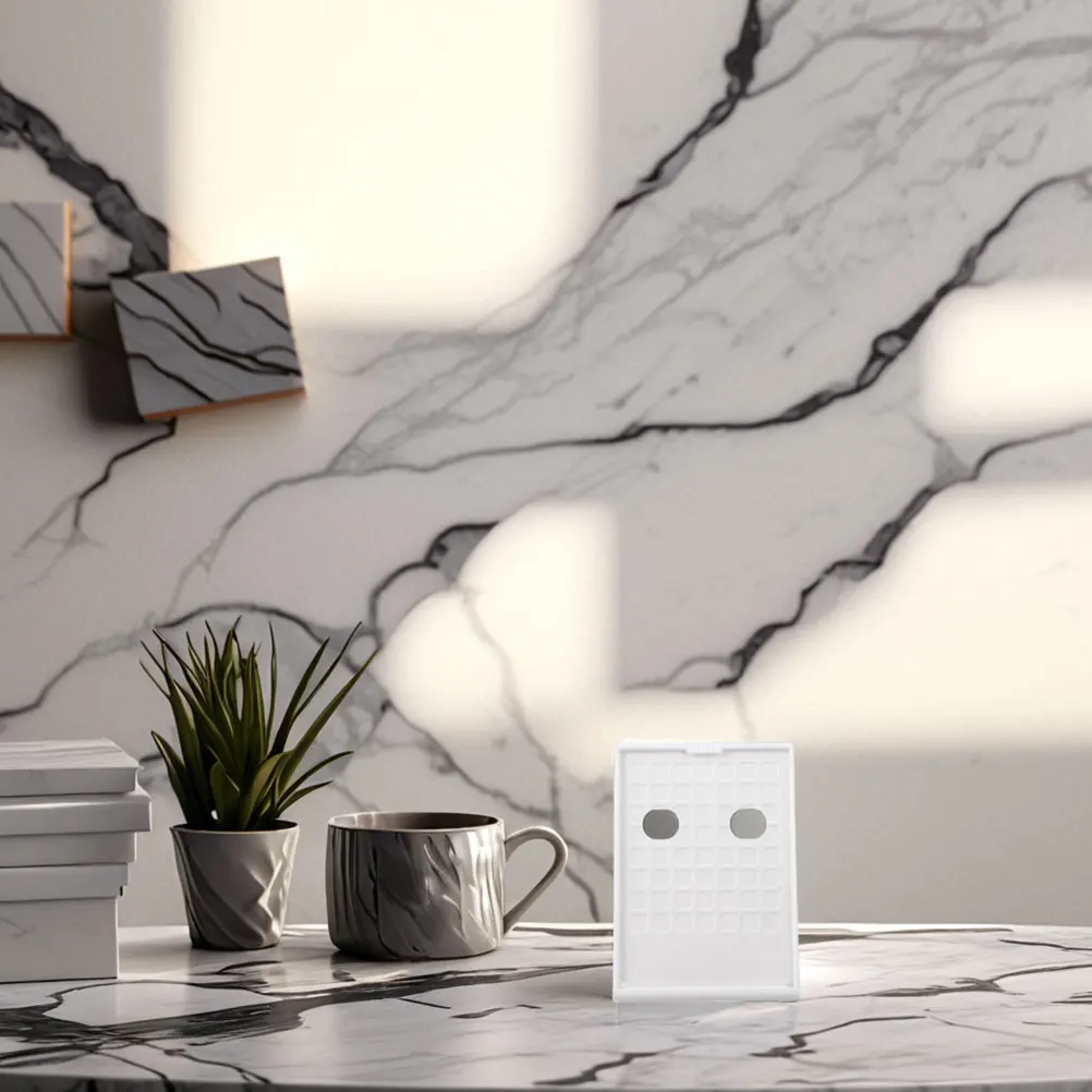 2Pcs LShaped Menu Display Stand ABS Plastic TableTop Holder White Color Easy Clean Flyers Promotional Sign Rack