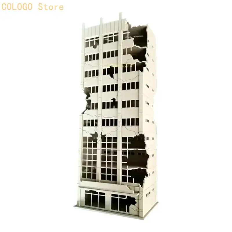 Authentic War Torn Building Miniature Plastic Texture for Historical Dioramas D0LD