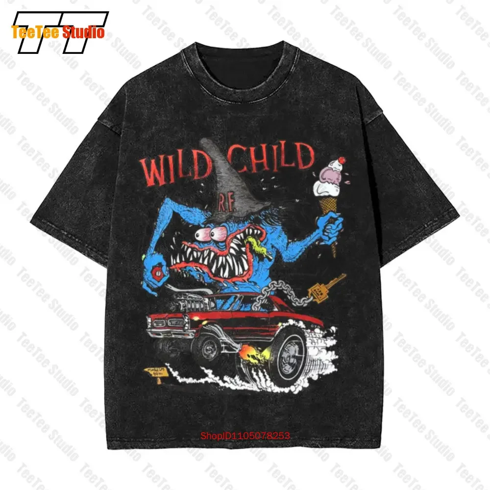Rat Fink Wild Child Ed Big Daddy Ross Kustom Kulture Hot Rod Vintage Oversized T-Shirt 3MR3