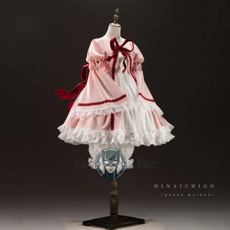 أزياء أنيمي روزن هينيتشيغو التأثيرية للنساء البكر للهالوين فستان لوليتا وردي لطيف كرنفال حفلة عيد الميلاد ملابس لعب الأدوار #4