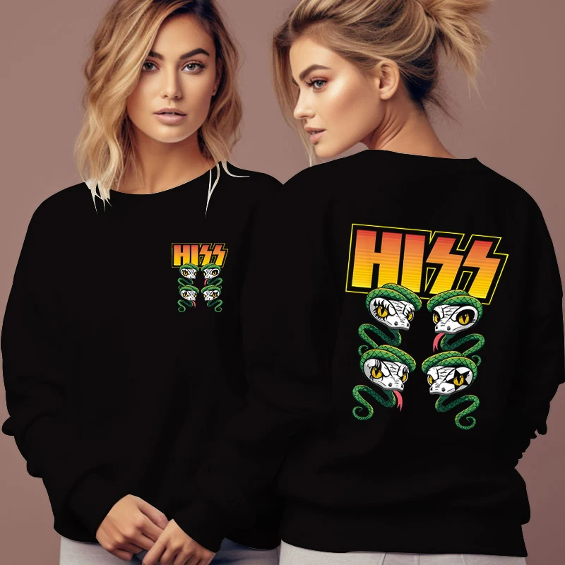 

Rock and Roll Music Snake Women/Men Sweatshirt Reptile Lover Funny Hoodie Female/Male Snake Lover Rock and Roll Gift Sweatshirts