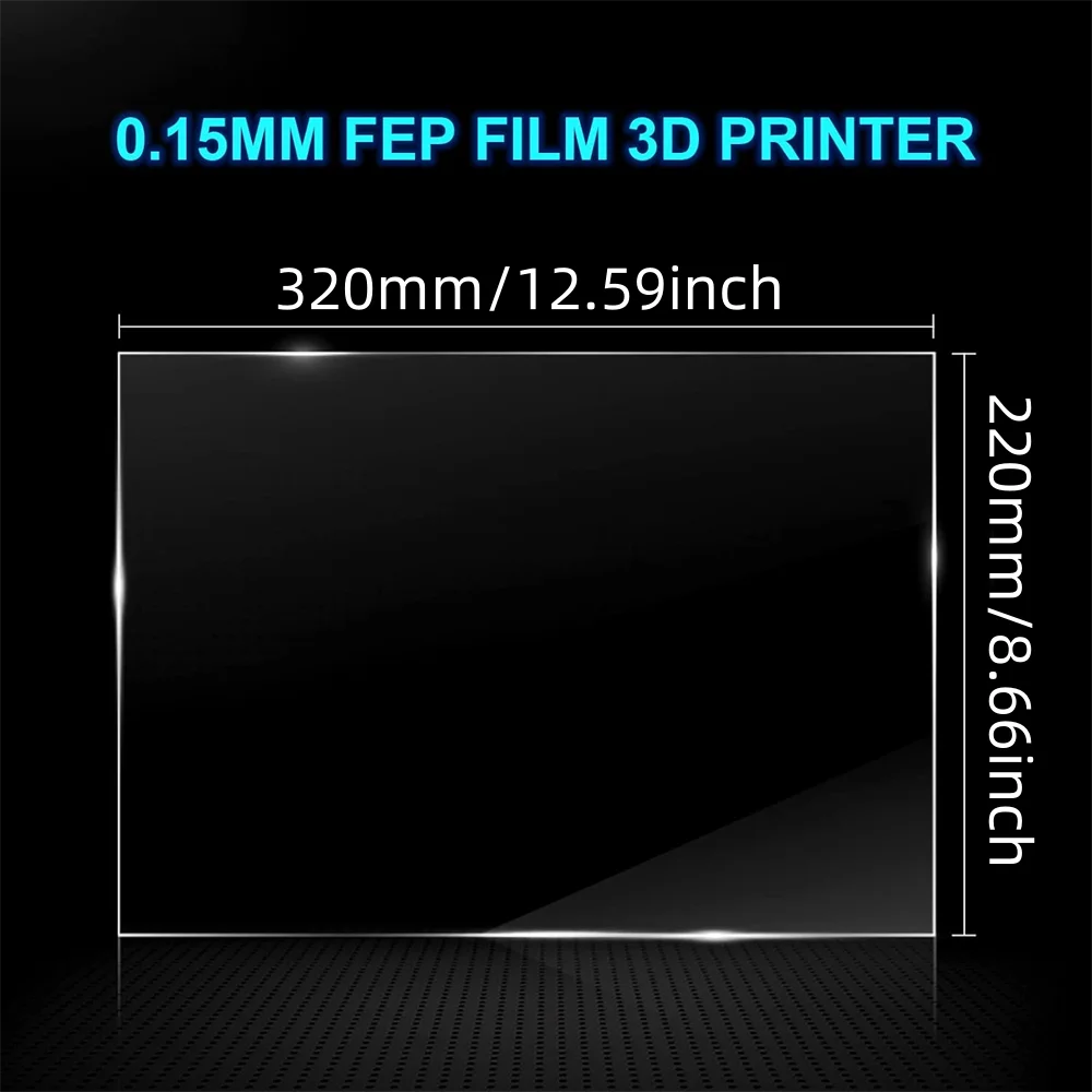 5Pcs FEP Film 320x220x0.15mm For ANYCUBIC Photon M3 Premium Mono M5 M5s Series M7 Pro Series UV resin LCD 3D Printer Parts