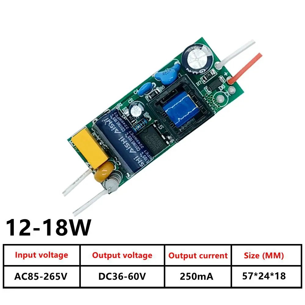 LED driver power supply 1-36W, isolation transformer without flicker, wide voltage 85-265V, built-in power supply