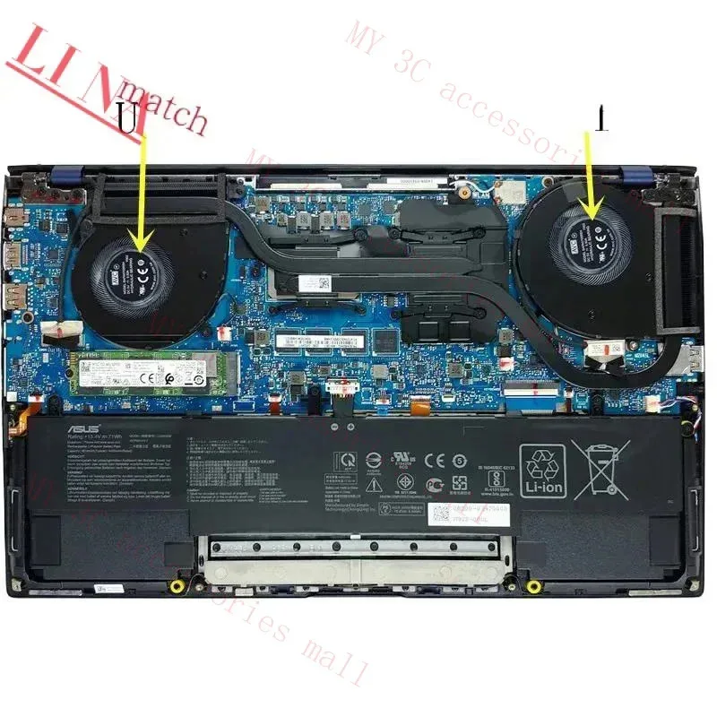 ノートパソコンの-cpu-冷却ファン-asus-zenbook-15-ux533f-ux533fd-ux534f-ux534ftc-フリップ-ux563f-ux563fd-bapa0705r5h-y002-y003-90-新しい