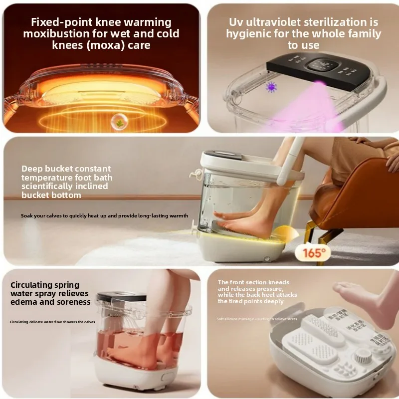 Warm Knee Care Foot Spa Bath Massager, Sterilization Constant Temperature Heating Foot Spas and Baths Electric Foot Bath Massage