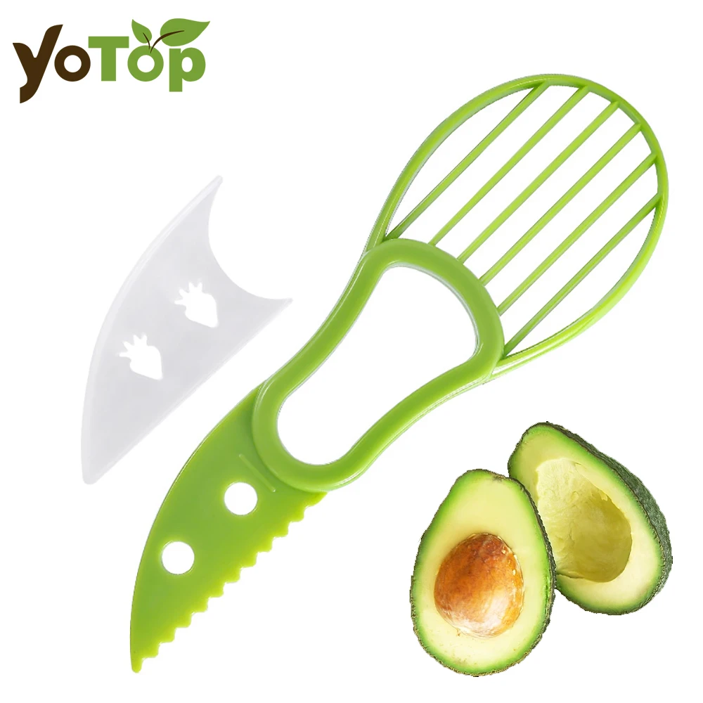 3-in-1 Multifunction Avocado Slicer Shea Corer Separator Butter Fruit Peeler Plastic Knife Kitchen Tools Fruit Accessories