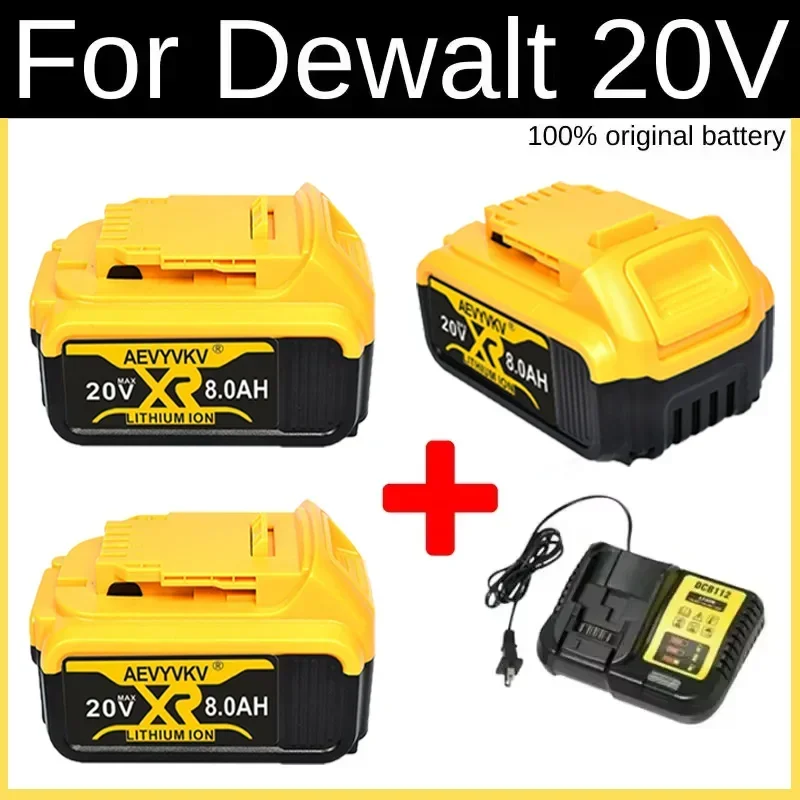 

new 20V DCB200 12000mAh Replacement Li-ion Battery for DeWalt DCB205 DCB201 DCB203 Power Tool Battery 20 Volt MAX With Charger