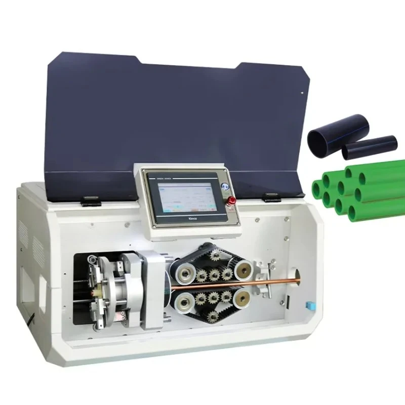 Diameter 50mm Automatic Tube Cutting Machine Metal Pipe Fiber Honeycomb Pipe Cutting Machine Matched With Extruder