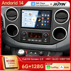 Car Radio 2 Din Stereo For Citroen Berlingo B9 Peugeot Partner 2008-2019 Android Auto Multimedia Player 4G WIFI Carplay GPS Navi