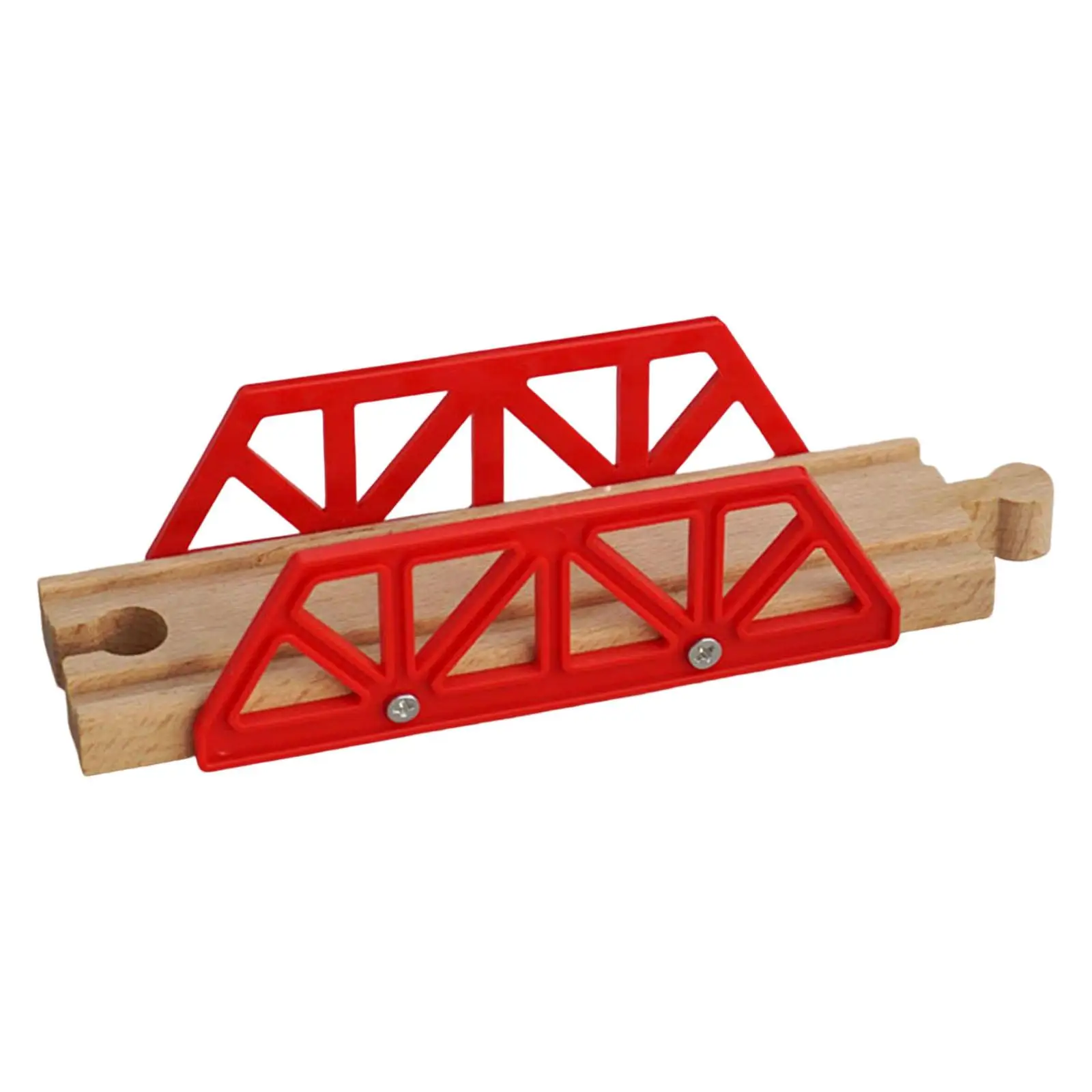 2x accesorios de puente de pista de madera, regalo de bricolaje para niños, Escuela B