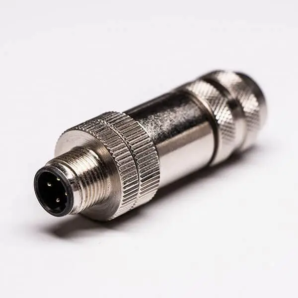 10pcs Industrial M12 Male 4Pin D-Code Field Terminable Plug for Cable Assembly