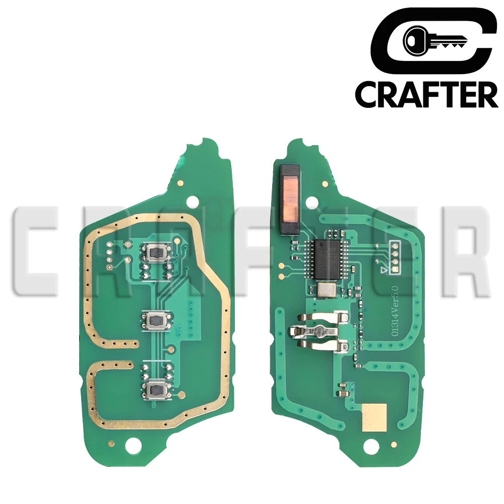 Llave Crafters Renault 46 CHIP PCF7946/47 433MHz hoja VA2 llave remota de coche para Renault Megane Logan Clio Sandero no modificada