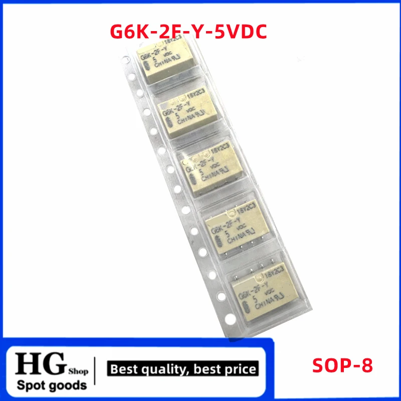 5PCS/Lot G6K-2F-Y-3VDC G6K-2F-Y-5VDC G6K-2F-Y-12VDC G6K-2F-Y-24VDC Signal Relay SMD G6K-2F-Y  SOP-8  3V 5V 12V 24V Signal Relay