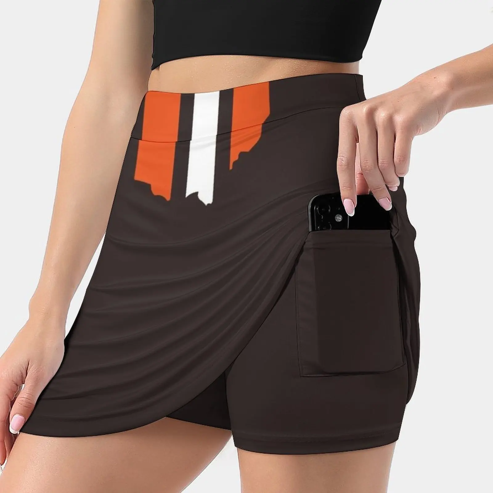 Stripe Women's skirt Mini Skirts A Line Skirt With Hide Pocket Ohio Football Stripe Stripe Colors Fans Sports Halloween