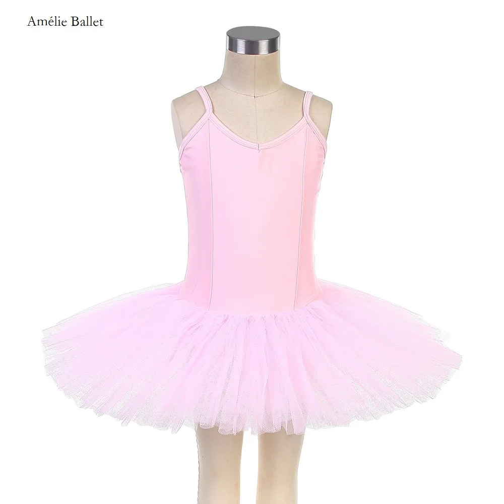 Azul Spandex Ballet Dance Tutu para Meninas, Bailarina Stage Show Costume, Kids Vestidos Performance, 5 Cores Disponíveis, 17050