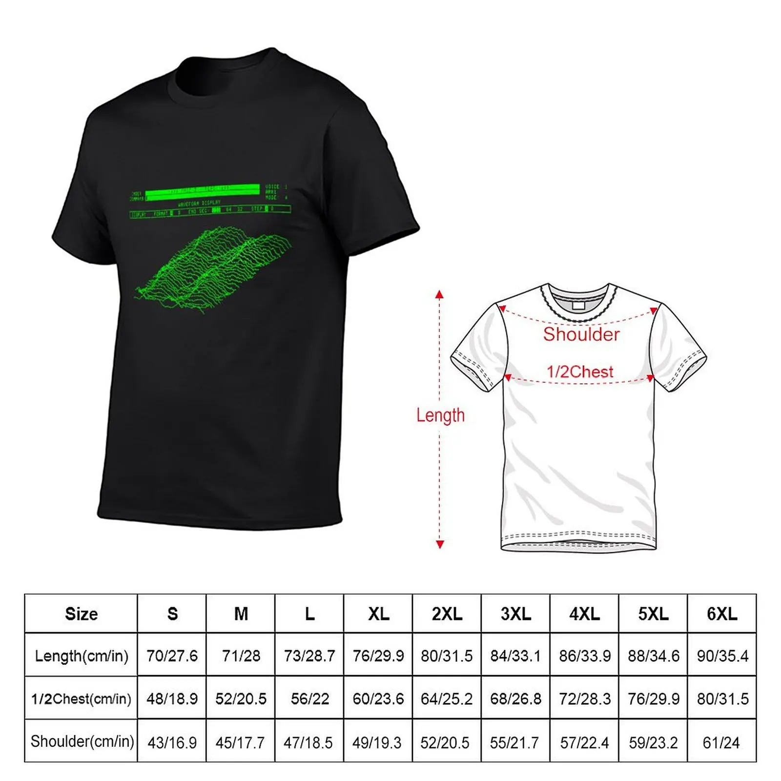 Fairlight CMI - Page D Waveform Display T-Shirt customizeds rapper graphic tees oversized graphic tee vintage outfits for men