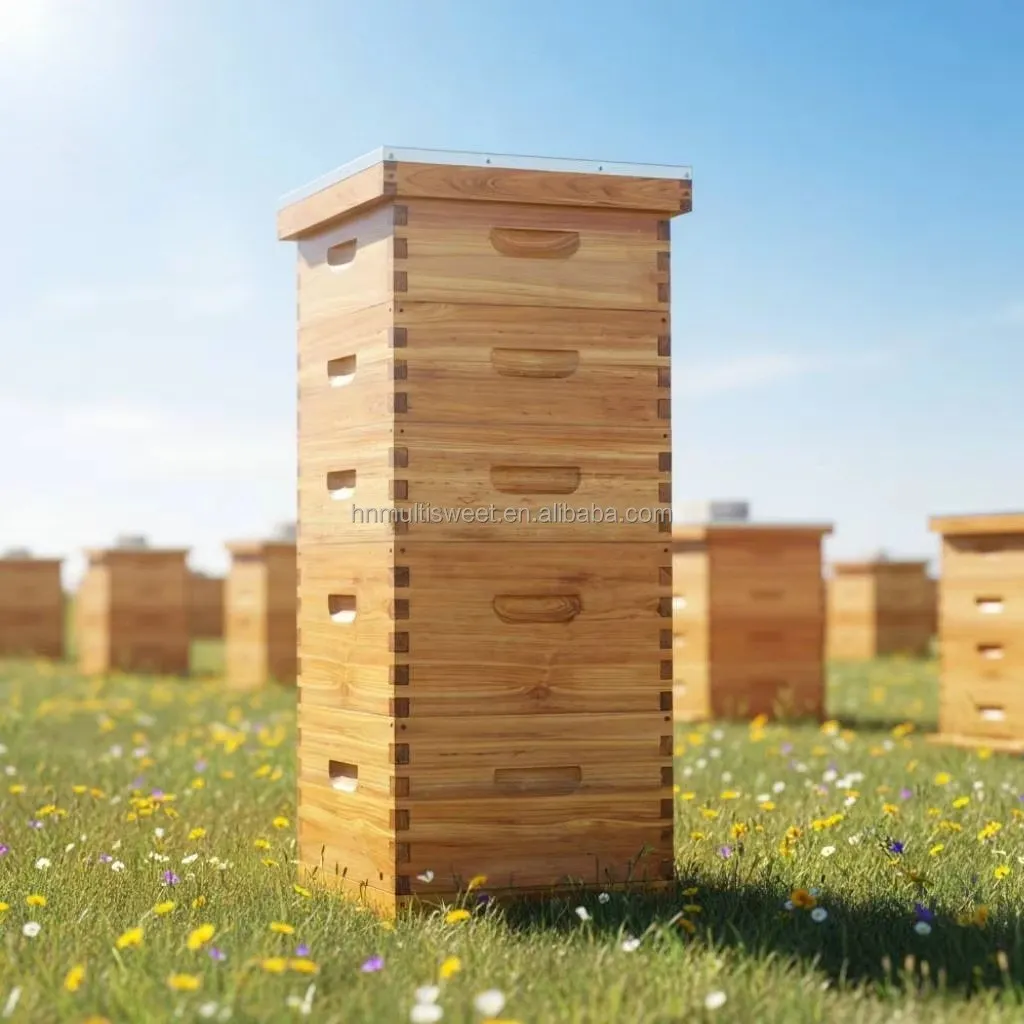 

Beekeeping Equipment 5 Layers 10 Frame Wax Coated Langstroth Beehive Durable Bee Hive for Sale