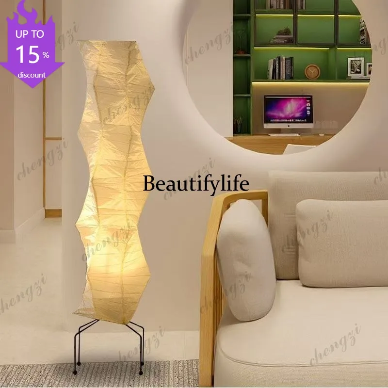 EE Wabi paper living room dining room bedroom bed and breakfast tea room floor lamp atmosphere creative lamp