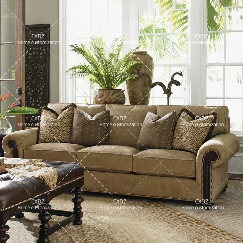 Premium Vintage Cotton Linen Fabric Sofa Removable Washable Cover 2 Seater Living Room Couch