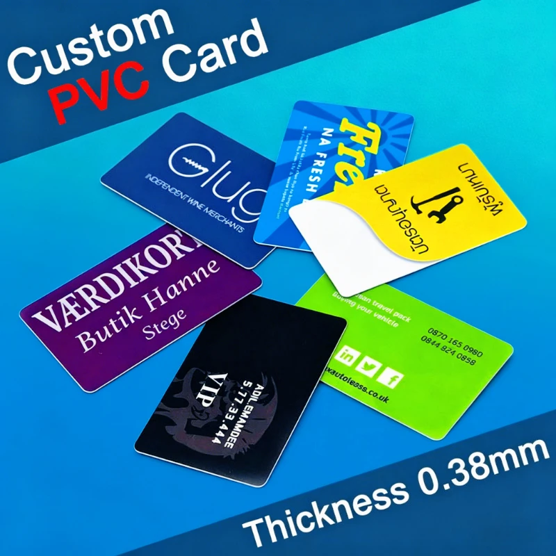 

Custom PVC Business Card 85.5*54mm Double Side Print Waterproof Glossy Matte Personalized Logo Name Thank You Card 100-1000pcs