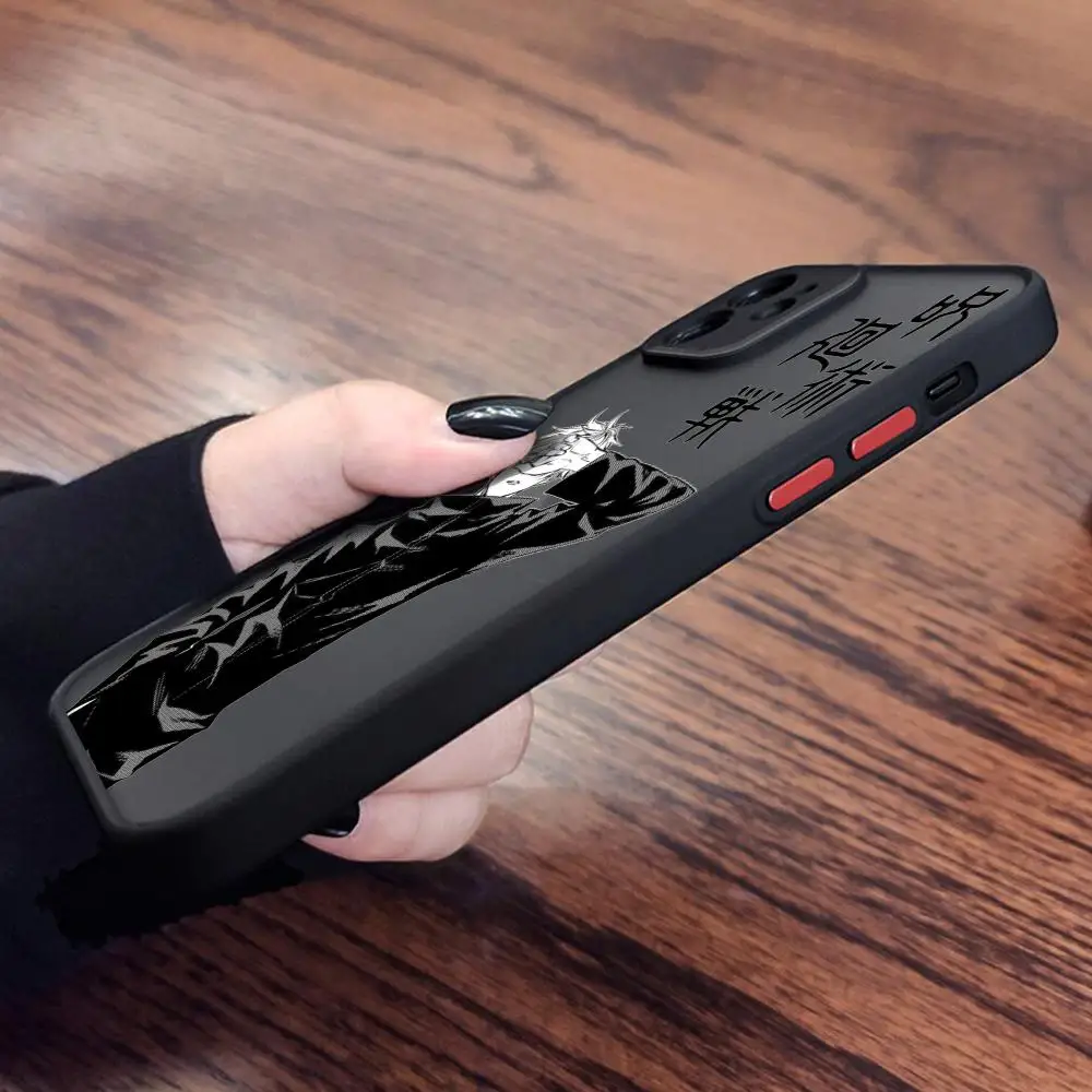 جراب هاتف أنيمي جوجوتسو كايسن غوجو ، درع ضد الصدمات ، غطاء غير لامع لهاتف آيفون 15 ، 14 ، 11 ، 12 برو ، 13 ، 16 برو ماكس ، XR ، XS