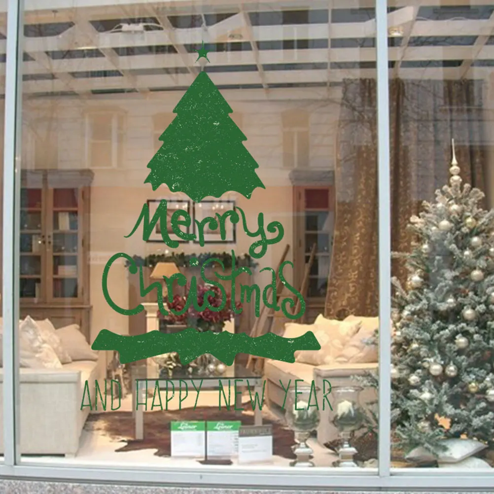 

Christmas Decorations For Bedroom Tree Wall Stickers Xmas Trees Happy Holidays Window Clings