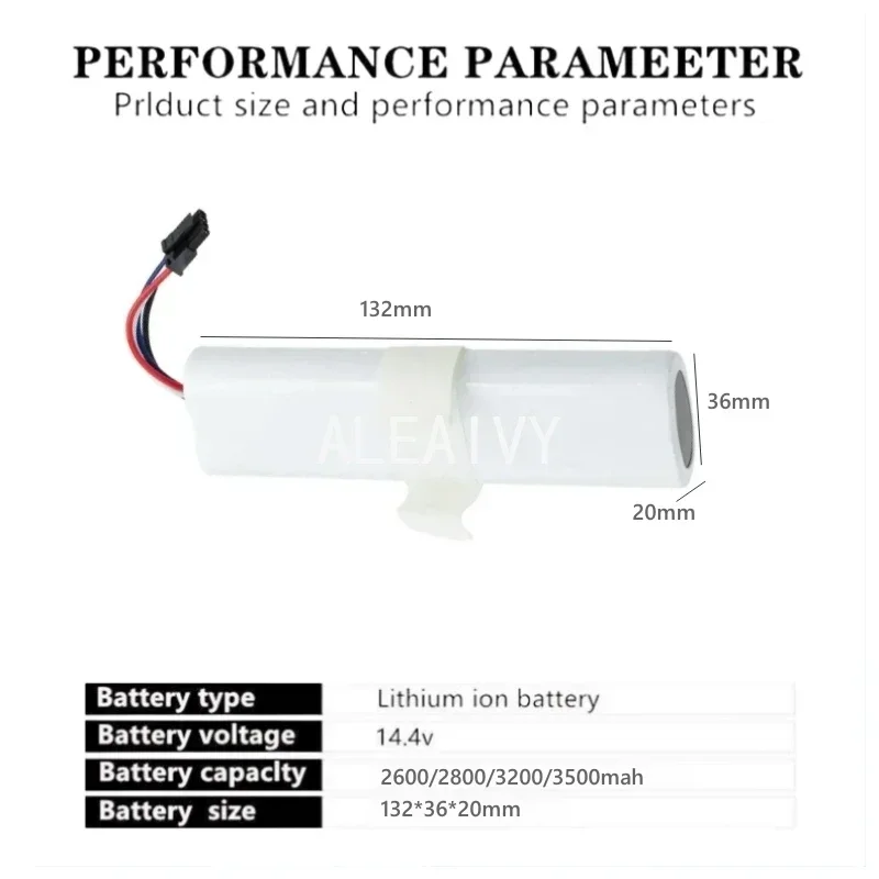14.4 فولت بطارية ليثيوم أيون P2026-4S1P-MMBK ل Xiaomi Mijia 2C روبوت فراغ ممسحة XMSTJQR2C مكتشف RLS3 منظف الليزر استبدال جزء