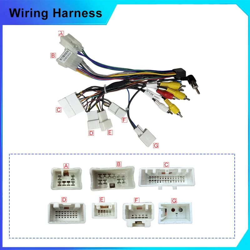Bahnvox For Subaru Outback Legacy 16Pin Car Wiring Harness Adapter Android Radio stereo Power Cable