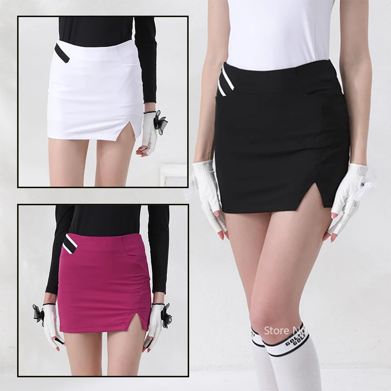 

Golfist Women Golf Skirt Sports Golf Apparel Elastic High Waist Short Skirt for Ladies Split Slim Pencil Skort Casual Sportswear