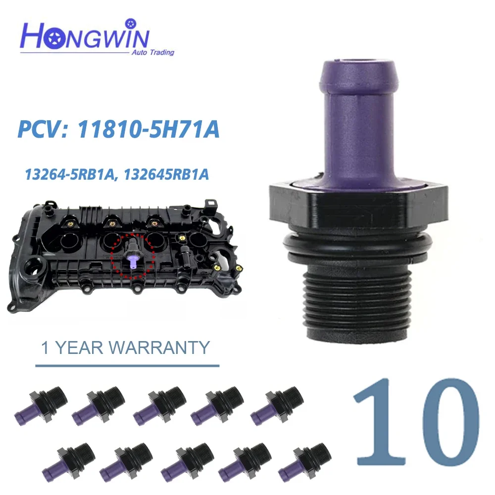 11810N 11810-5H71A PCV Valve For Nissan Kicks 2017-2022 Versa 2018-22 1.6i HR16DE 13264-5RB1A 132645RB1A 118105H71A 11810-EA200